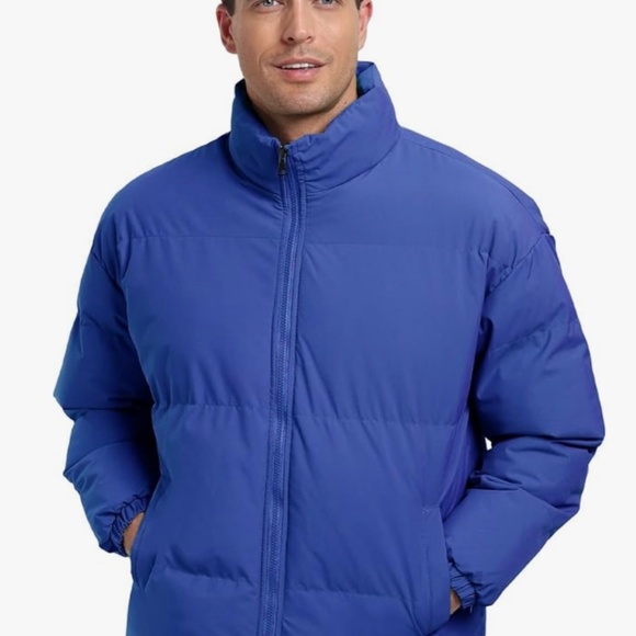 Mens Winter Padded Jackets Full Zipper Windproof Jacket Coat - Picture 3 of 10